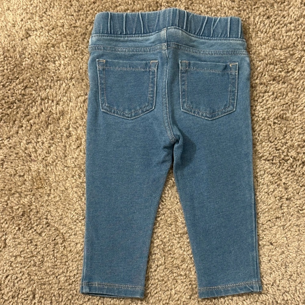 Cat & Jack Blue Ankle Jeans Baby Girl Size 12 months - Picture 3 of 4